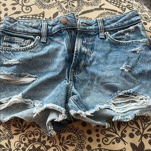 Distressed Denim Shorts